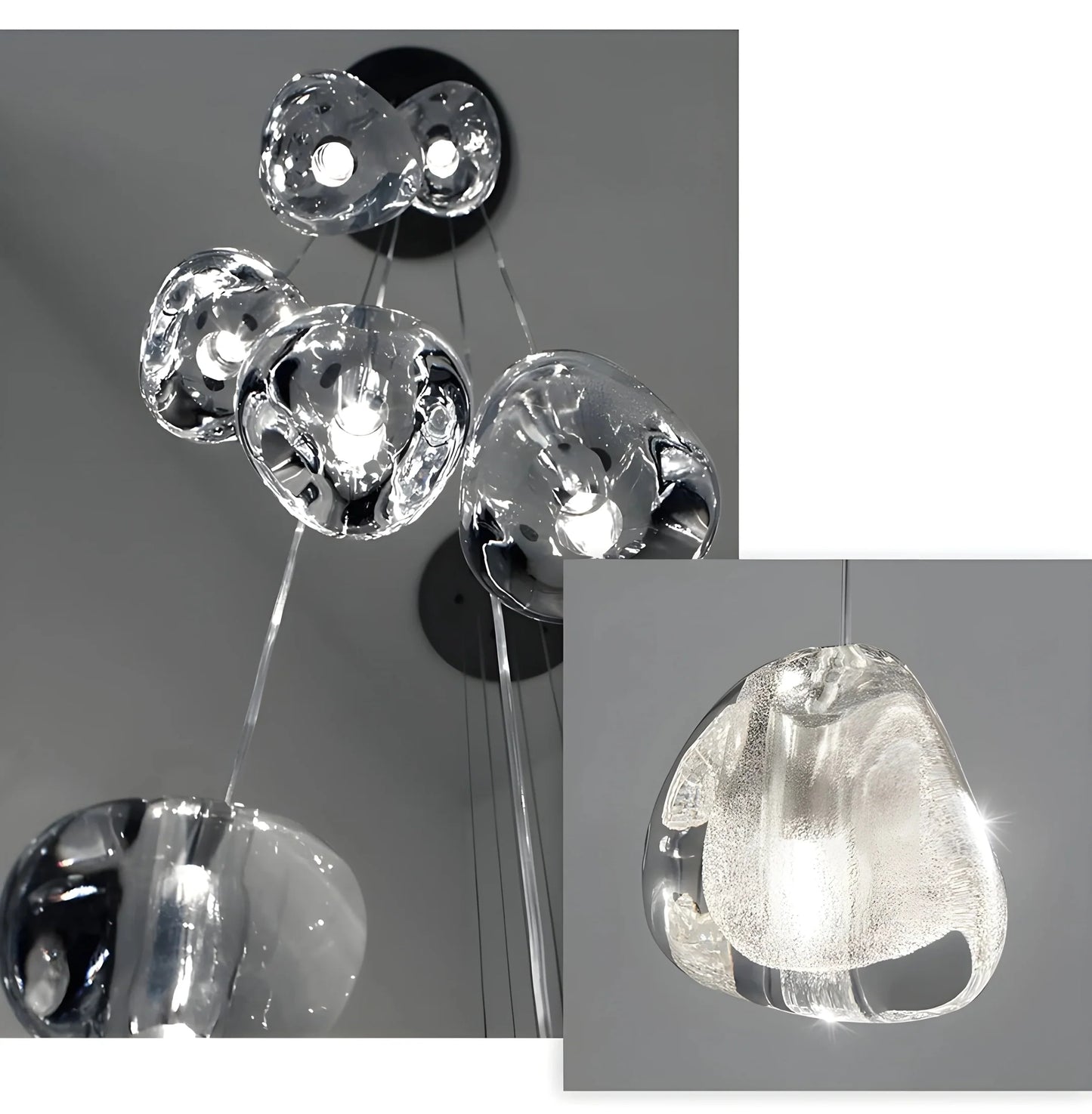 ShinyStep - Lampe à Cristaux Suspendus