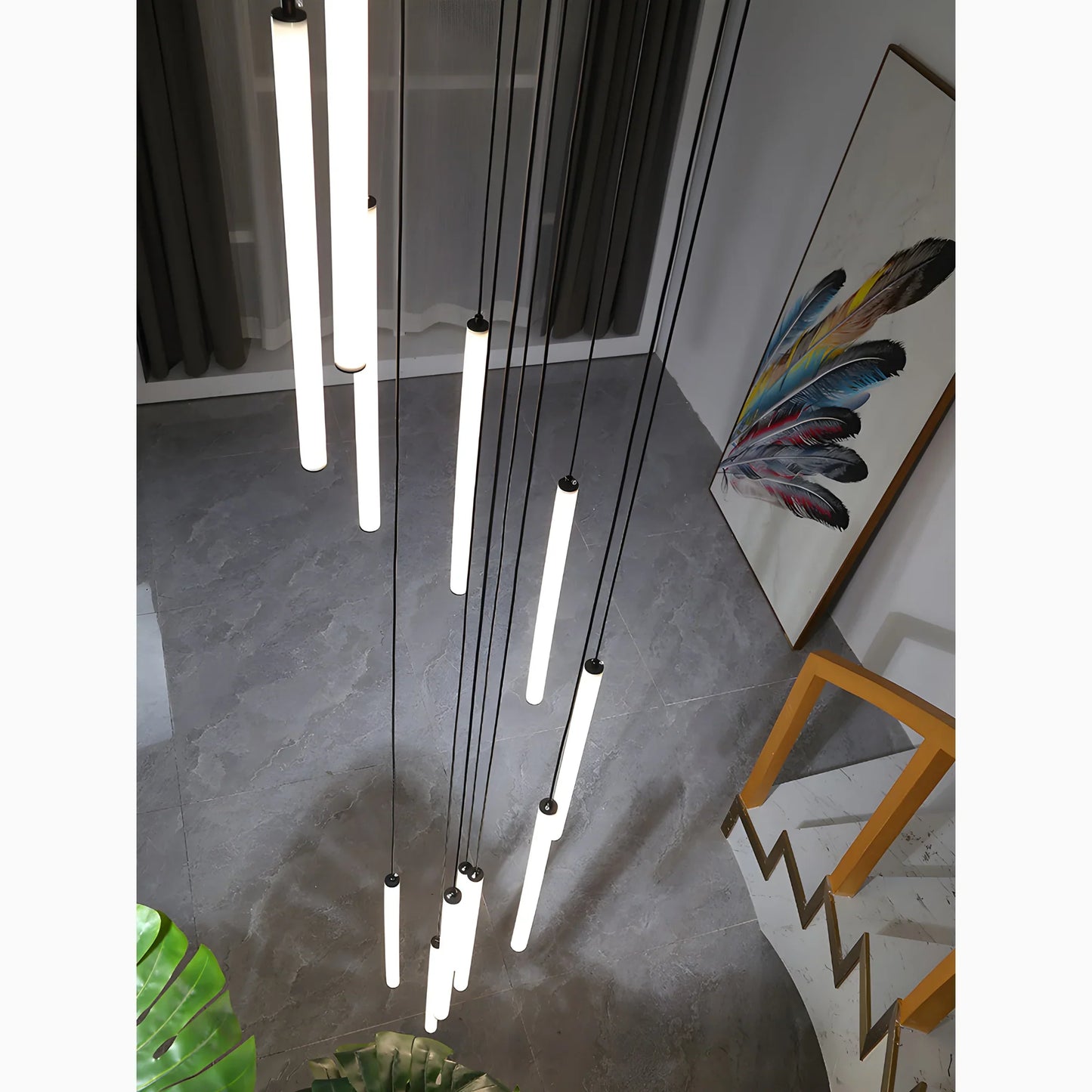 ElevateGlow - Lustre Spiral Vertical Luxe for Staircase