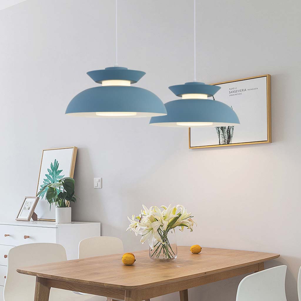Suspension Macaron Aluminium String UFO Bowl Nordique, 5 couleurs