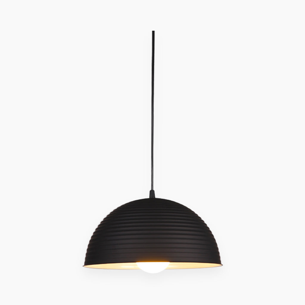 Suspension Potdeksel Dôme Métallique Minimaliste pour Cuisine/Salle à Manger, 6 Couleurs
