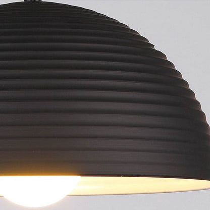 Suspension Potdeksel Dôme Métallique Minimaliste pour Cuisine/Salle à Manger, 6 Couleurs
