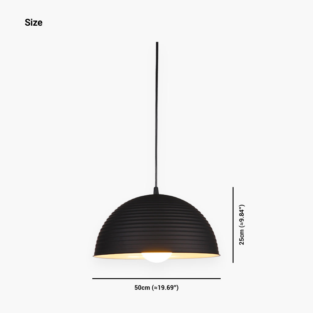 Suspension Potdeksel Dôme Métallique Minimaliste pour Cuisine/Salle à Manger, 6 Couleurs