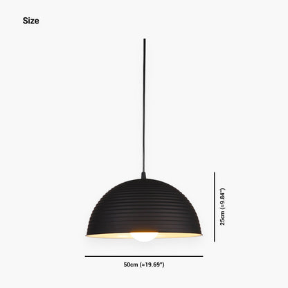 Suspension Potdeksel Dôme Métallique Minimaliste pour Cuisine/Salle à Manger, 6 Couleurs