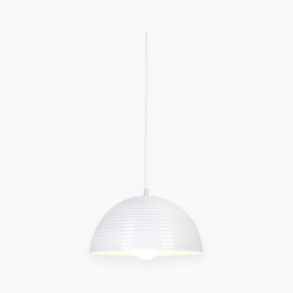 Suspension Potdeksel Dôme Métallique Minimaliste pour Cuisine/Salle à Manger, 6 Couleurs