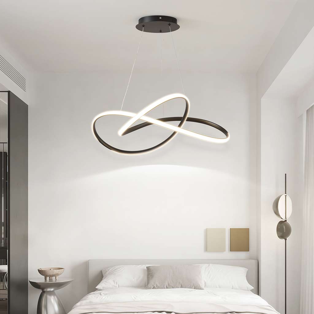 Suspension LED en forme de lustre, minimaliste