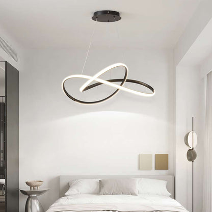 Suspension LED en forme de lustre, minimaliste