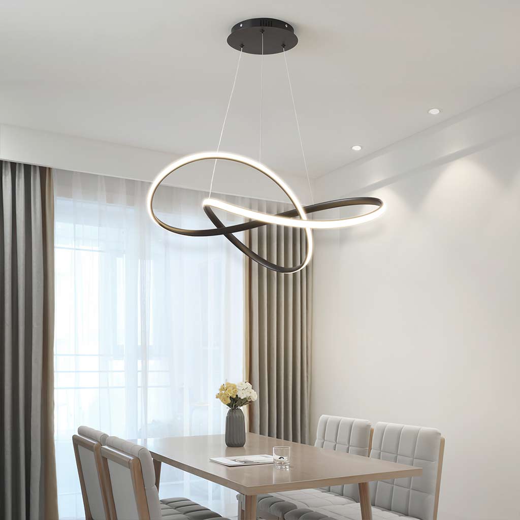 Suspension LED en forme de lustre, minimaliste