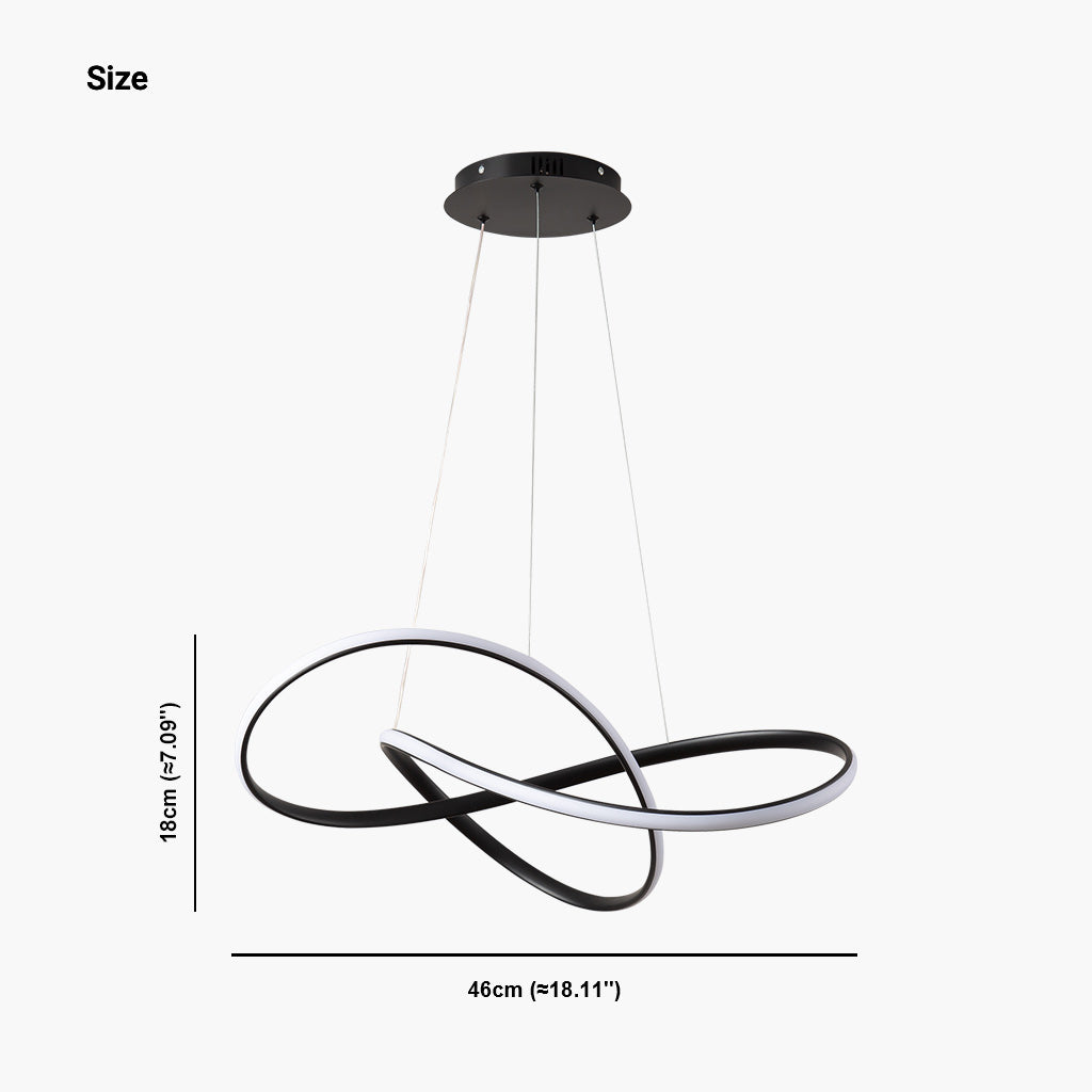 Suspension LED en forme de lustre, minimaliste