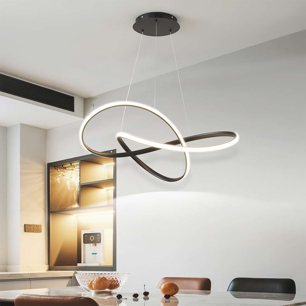 Suspension LED en forme de lustre, minimaliste