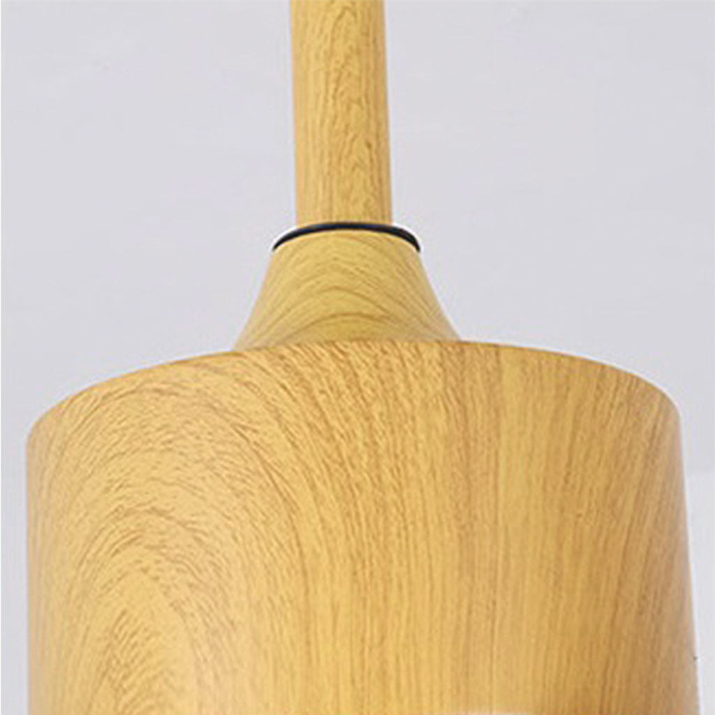 Ventilateur de plafond Lustre avec lumière, minimaliste, silencieux, en bois