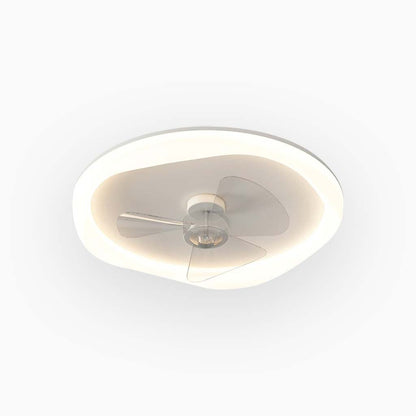 Ventilateur de plafond moderne avec lumière et télécommande, blanc/3 pales
