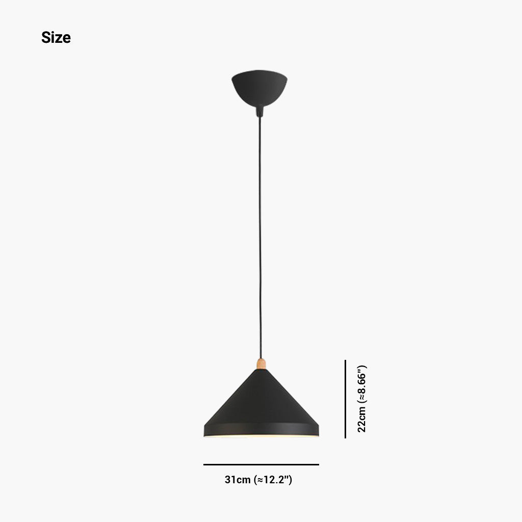 Suspension Cone String Moderne pour salle à manger/restaurant, noir/blanc