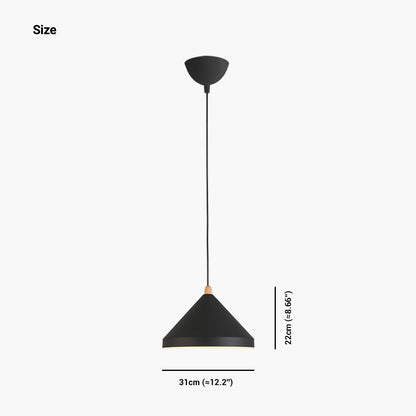 Suspension Cone String Moderne pour salle à manger/restaurant, noir/blanc