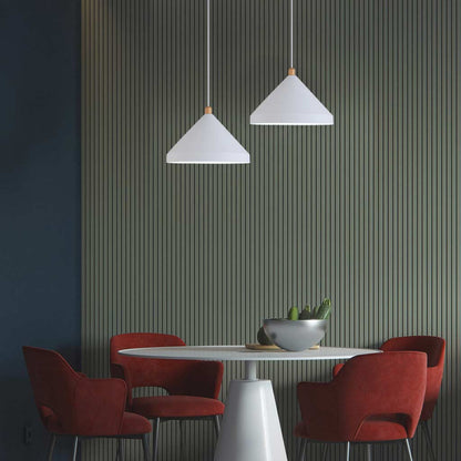 Suspension Cone String Moderne pour salle à manger/restaurant, noir/blanc