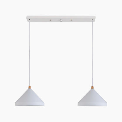 Suspension Cone String Moderne pour salle à manger/restaurant, noir/blanc