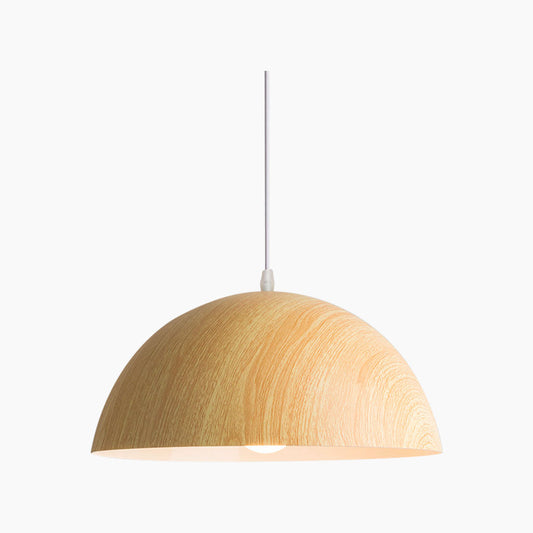 Suspension Moderne Japonaise en Forme de Dôme, Effet Bois