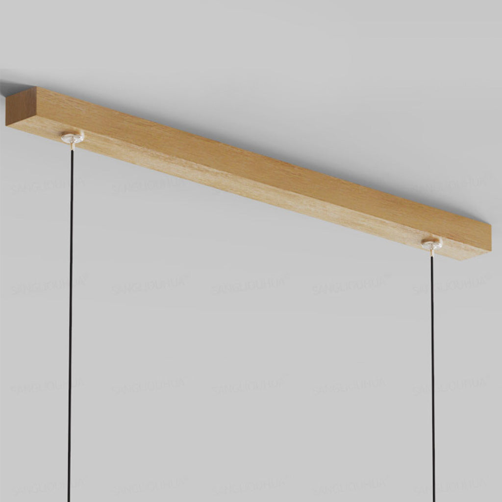 Suspension Moderne Minimaliste Linéaire, Bois
