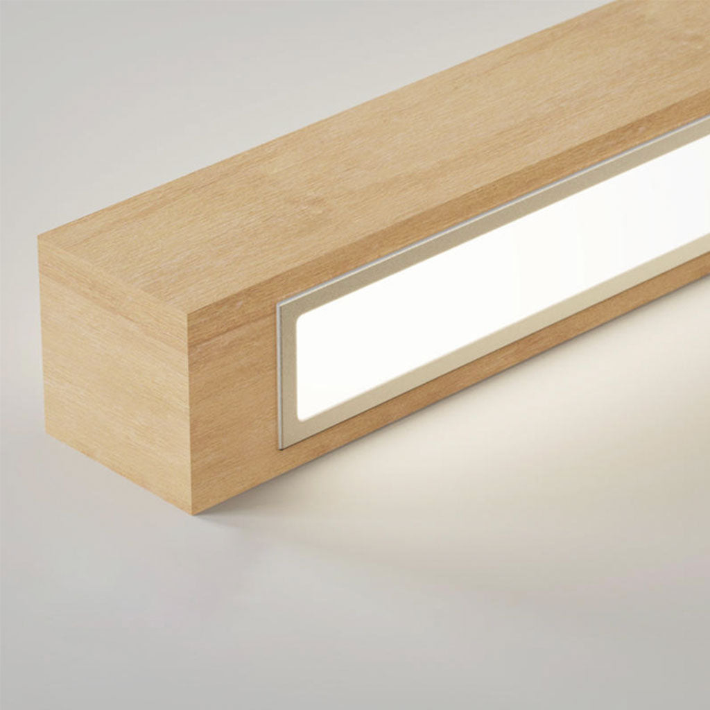 Suspension Moderne Minimaliste Linéaire, Bois