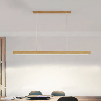 Suspension Moderne Minimaliste Linéaire, Bois