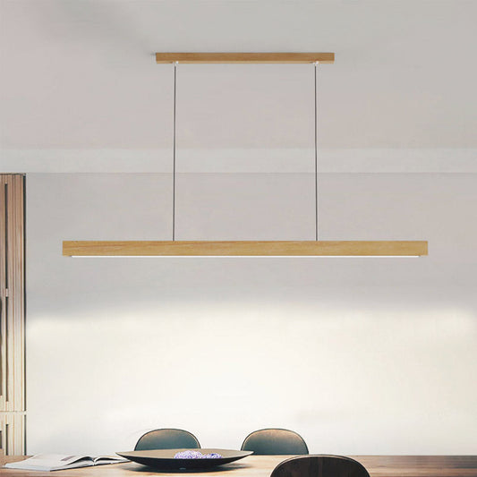 Suspension Moderne Minimaliste Linéaire, Bois
