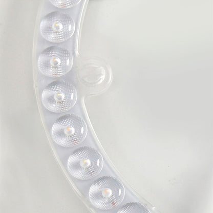 Ventilateur de plafond avec éclairage lustre moderne semi-encastré, bois naturel