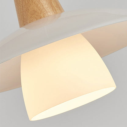 Suspension Nordic UFO, bois et verre
