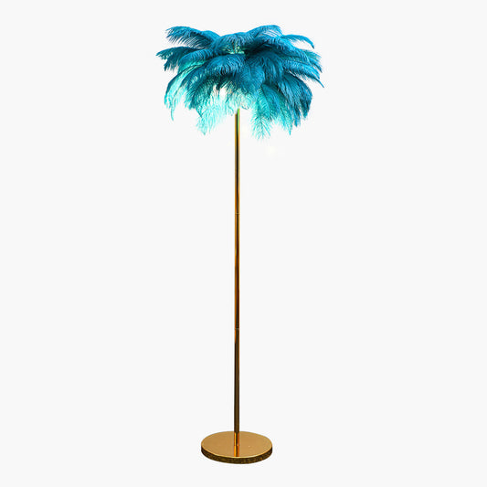 Lampadaire en plumes d'autruche style scandinave, 3 couleurs
