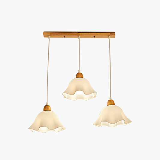 Suspension Noords Hout Acrylique Fleur pour Salle à Manger