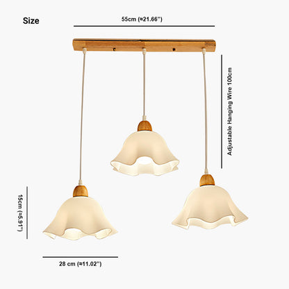 Suspension Noords Hout Acrylique Fleur pour Salle à Manger
