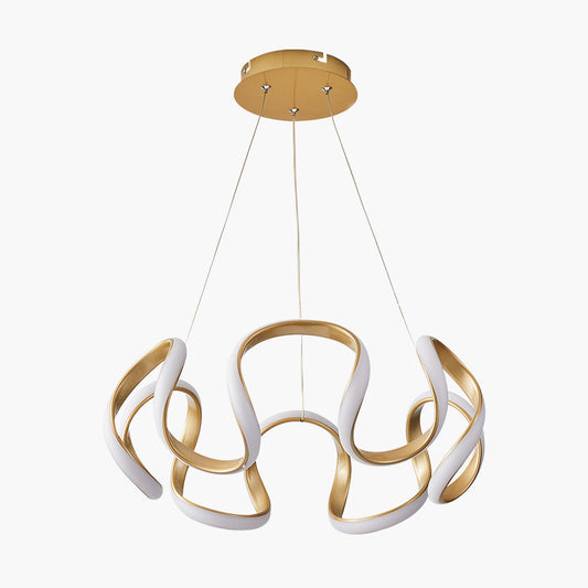 Suspension LED Nouveauté Ronde, Aluminium/Or