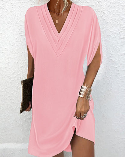 Valerie | Robe Premium Froncée avec Décolleté en V