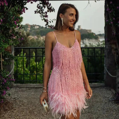 Callista | Robe à Franges et Paillettes pour Femmes