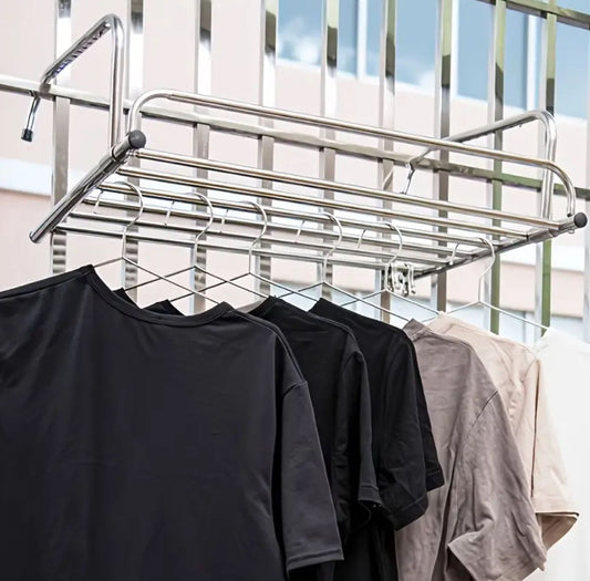 Sèche-linge de balcon pliable et extensible en acier inoxydable