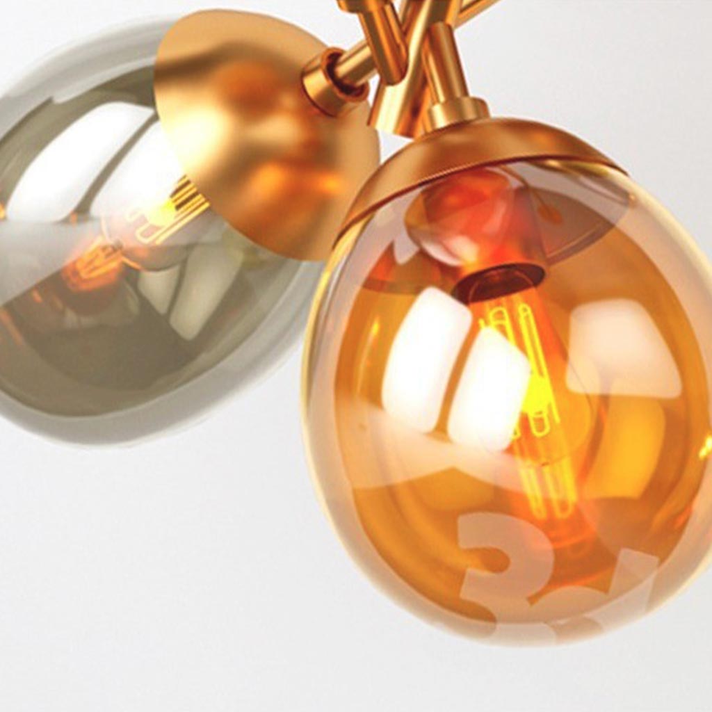 Suspension en verre coloré en forme de ballon, créative et nordique