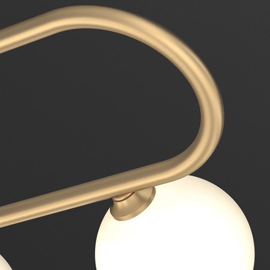 Suspension lustre en verre et cuivre nordique