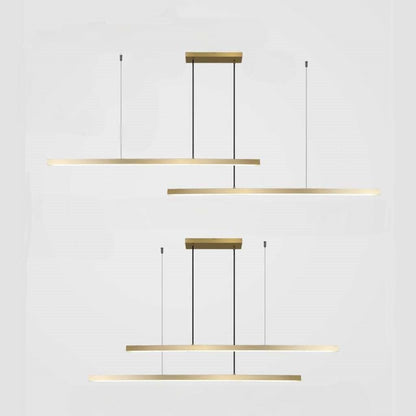 Suspension linéaire en laiton dimmable LED, noir/or