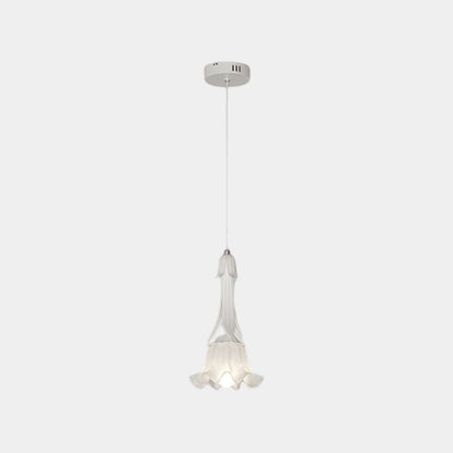 Suspension lumière art déco petite muguet, vert / blanc