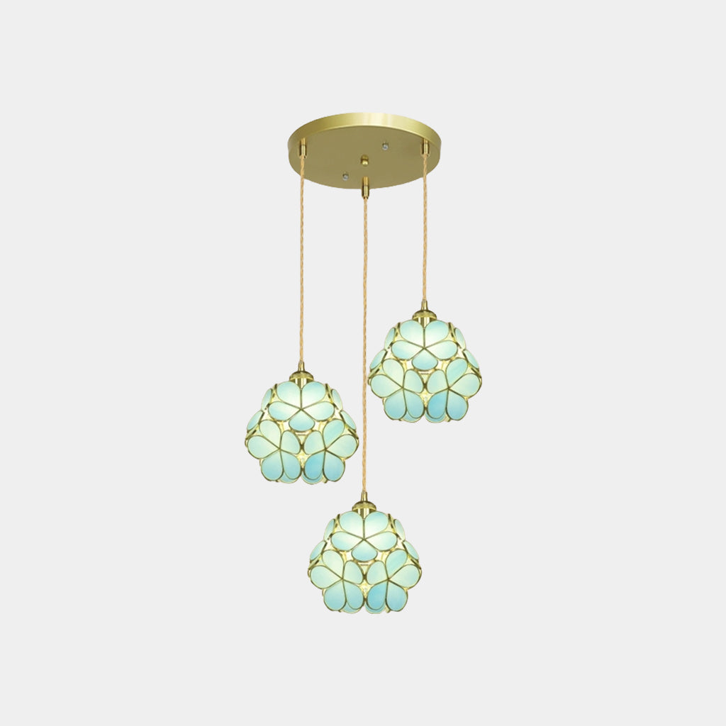 Suspension Artistique Petite Pétale en Verre, 5 Couleurs