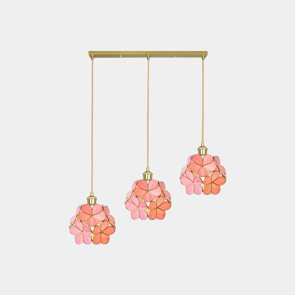 Suspension Artistique Petite Pétale en Verre, 5 Couleurs