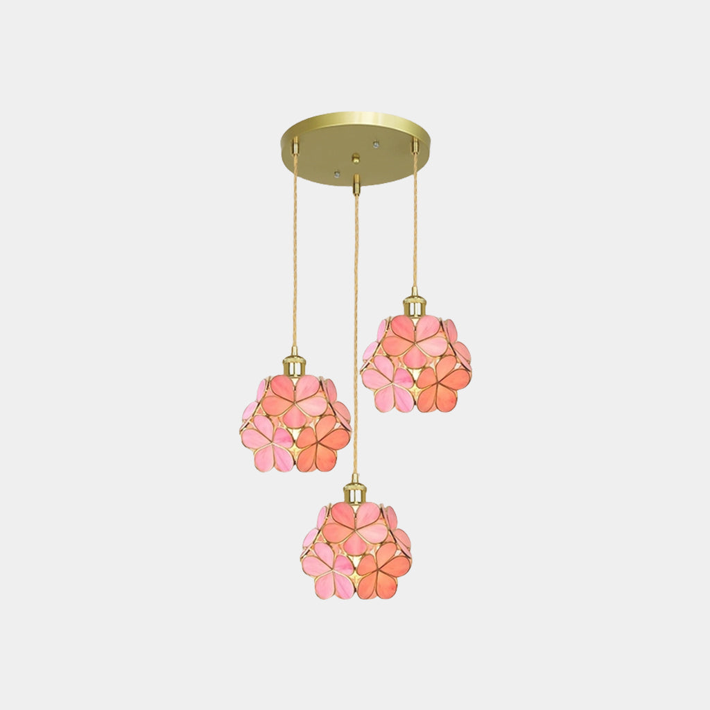Suspension Artistique Petite Pétale en Verre, 5 Couleurs