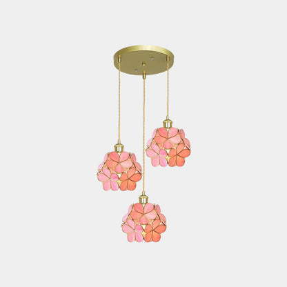 Suspension Artistique Petite Pétale en Verre, 5 Couleurs