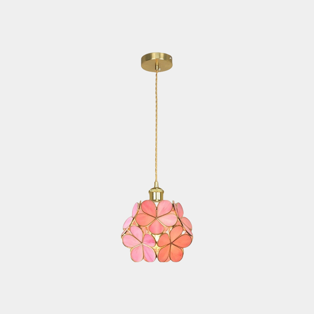 Suspension Artistique Petite Pétale en Verre, 5 Couleurs