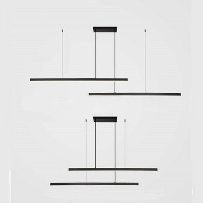 Suspension linéaire en laiton dimmable LED, noir/or