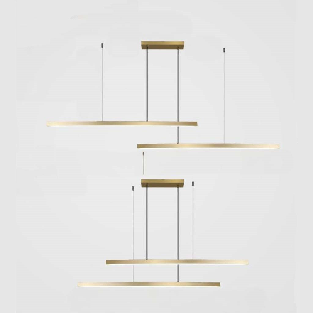 Suspension linéaire en laiton dimmable LED, noir/or