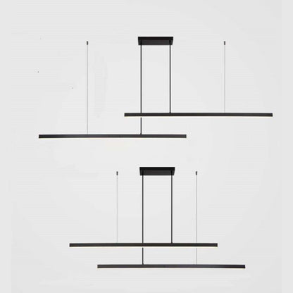 Suspension linéaire en laiton dimmable LED, noir/or