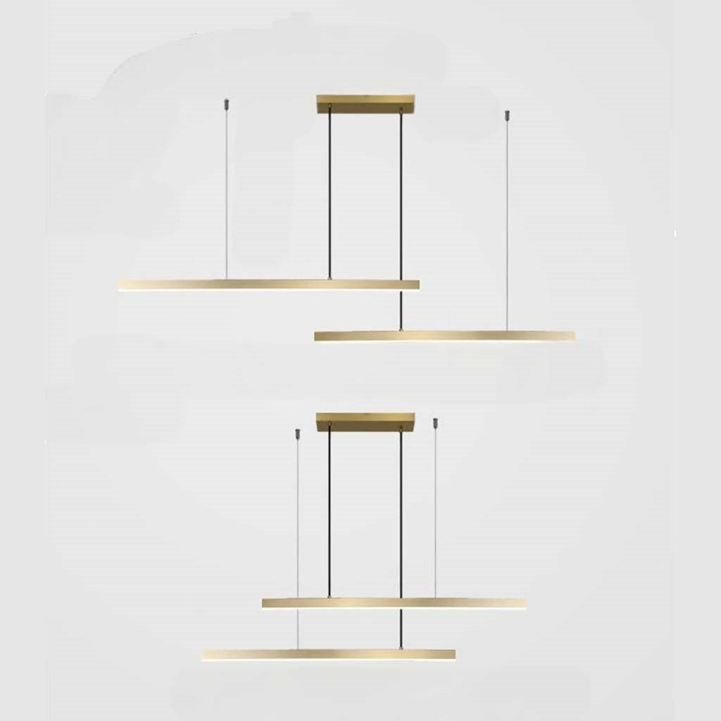 Suspension linéaire en laiton dimmable LED, noir/or