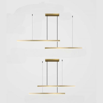 Suspension linéaire en laiton dimmable LED, noir/or