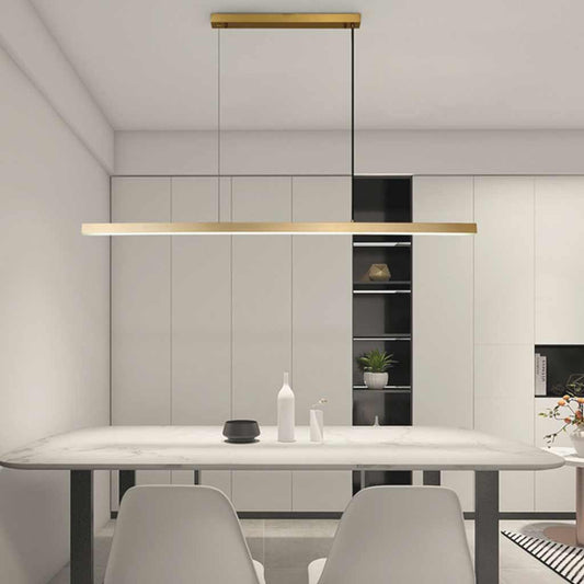 Suspension linéaire en laiton dimmable LED, noir/or