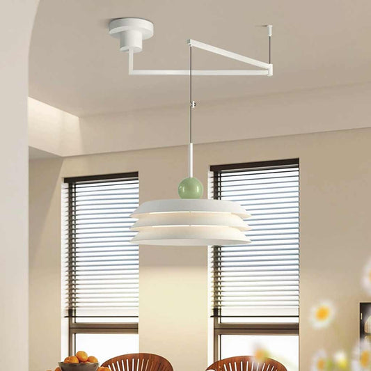 Suspension légère couleur crème avec bras réglable LED