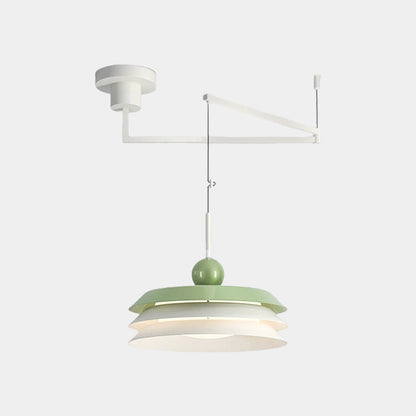 Suspension légère couleur crème avec bras réglable LED
